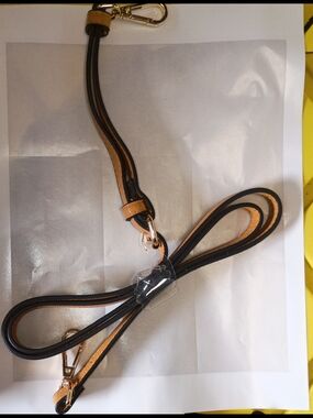 Brown Leather With Gold Clasps Crossbody Replacement Strap